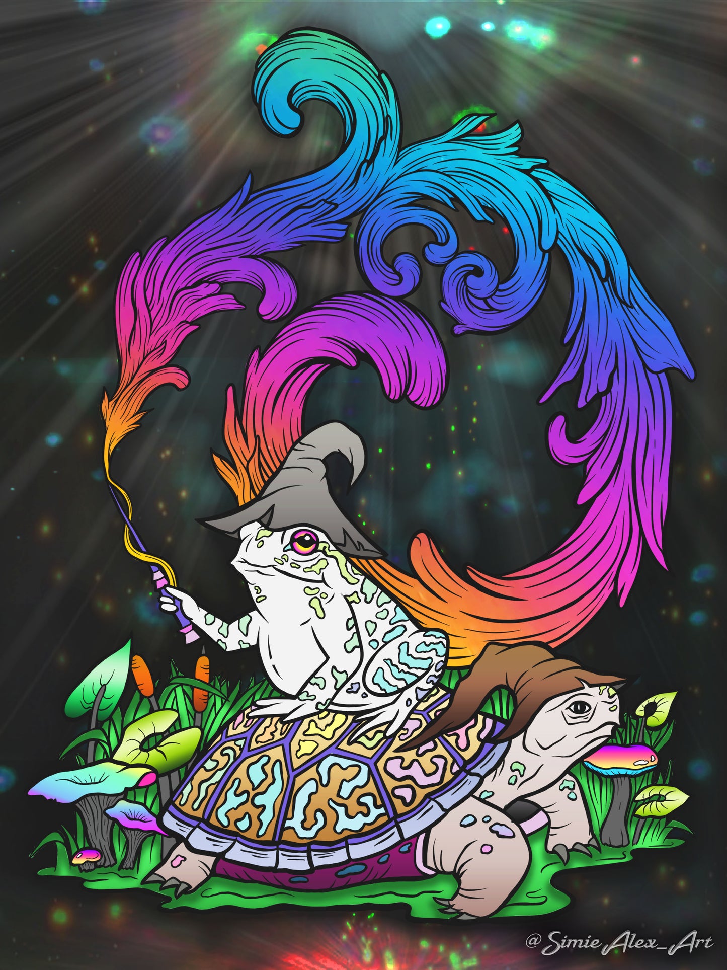 'Scroll Caster' Canvas Print 9" x 12"