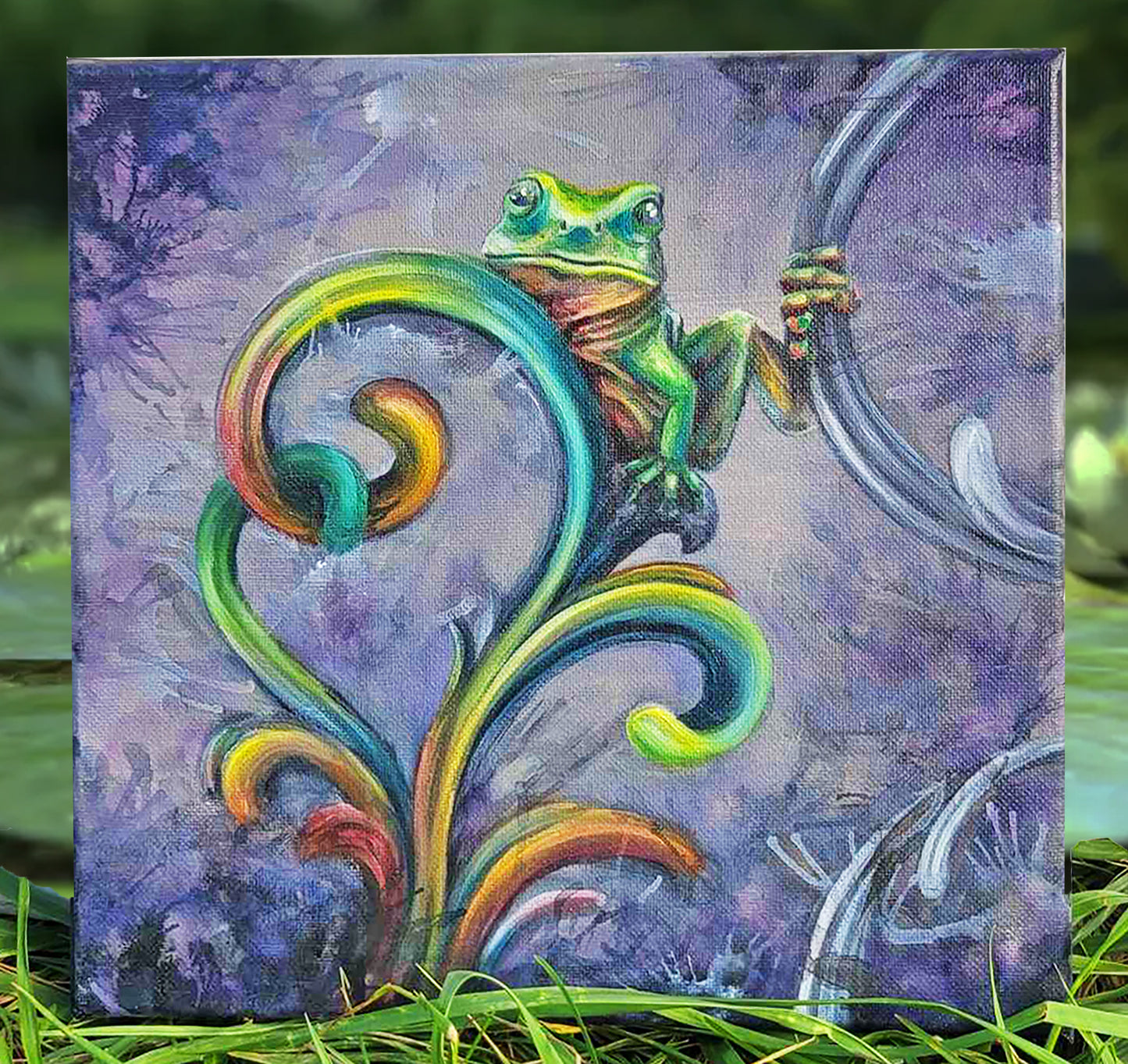 Filigree Frog Original Painting