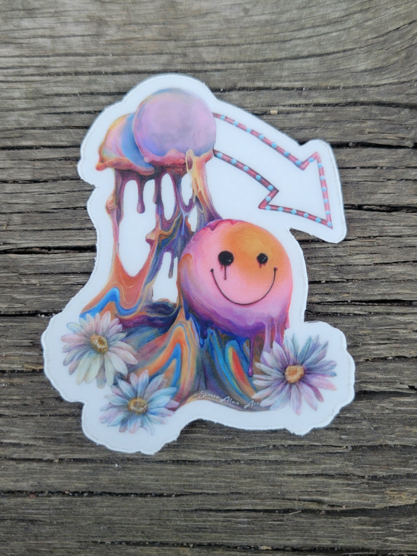 Transparent Electric Daisy Sticker