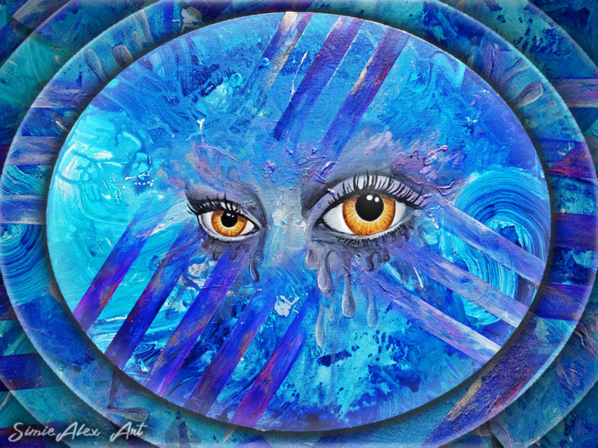'Abstract Eyes' #2 Art Print