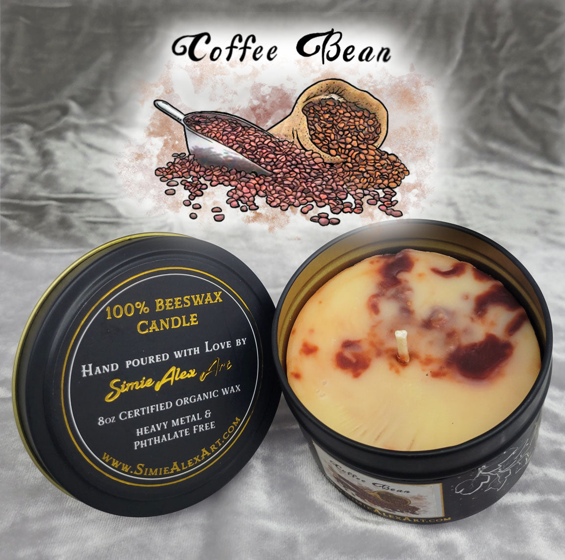 Coffee Bean Beeswax Candle