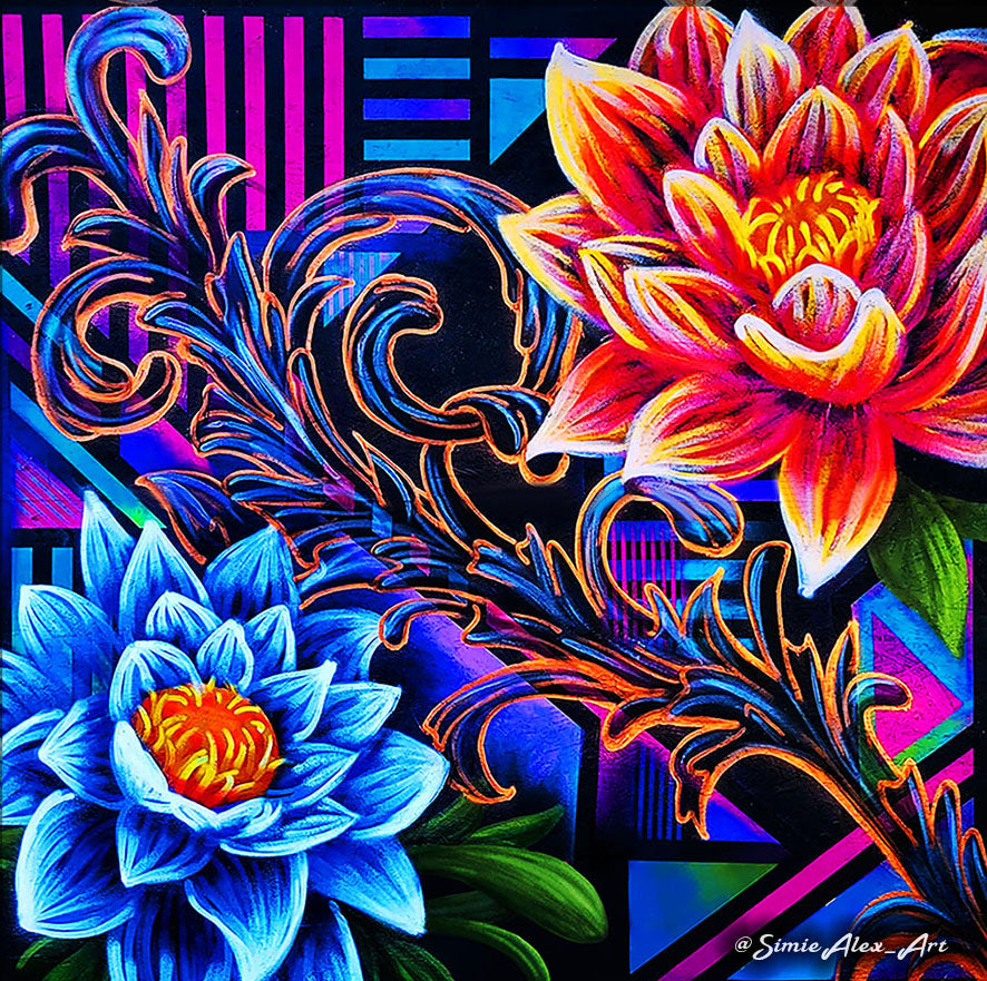 'Floral Filigree' Art Print