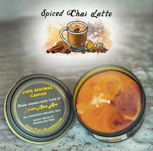 Spiced Chai Latte Beeswax Candle