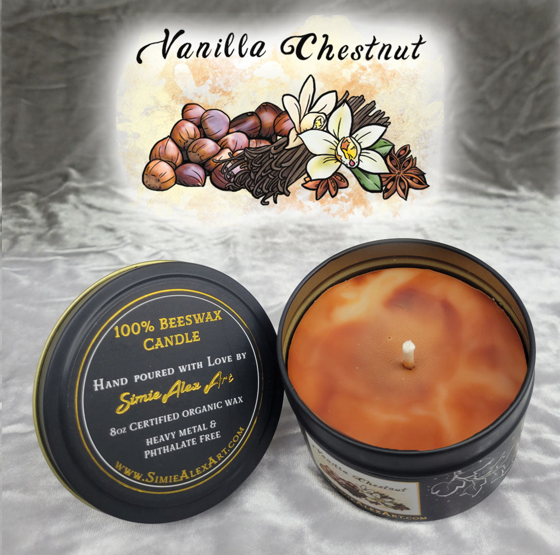 Vanilla Chestnut Beeswax Candle