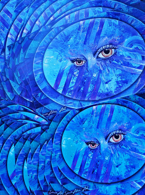 'Abstract Eyes' #2 Art Print
