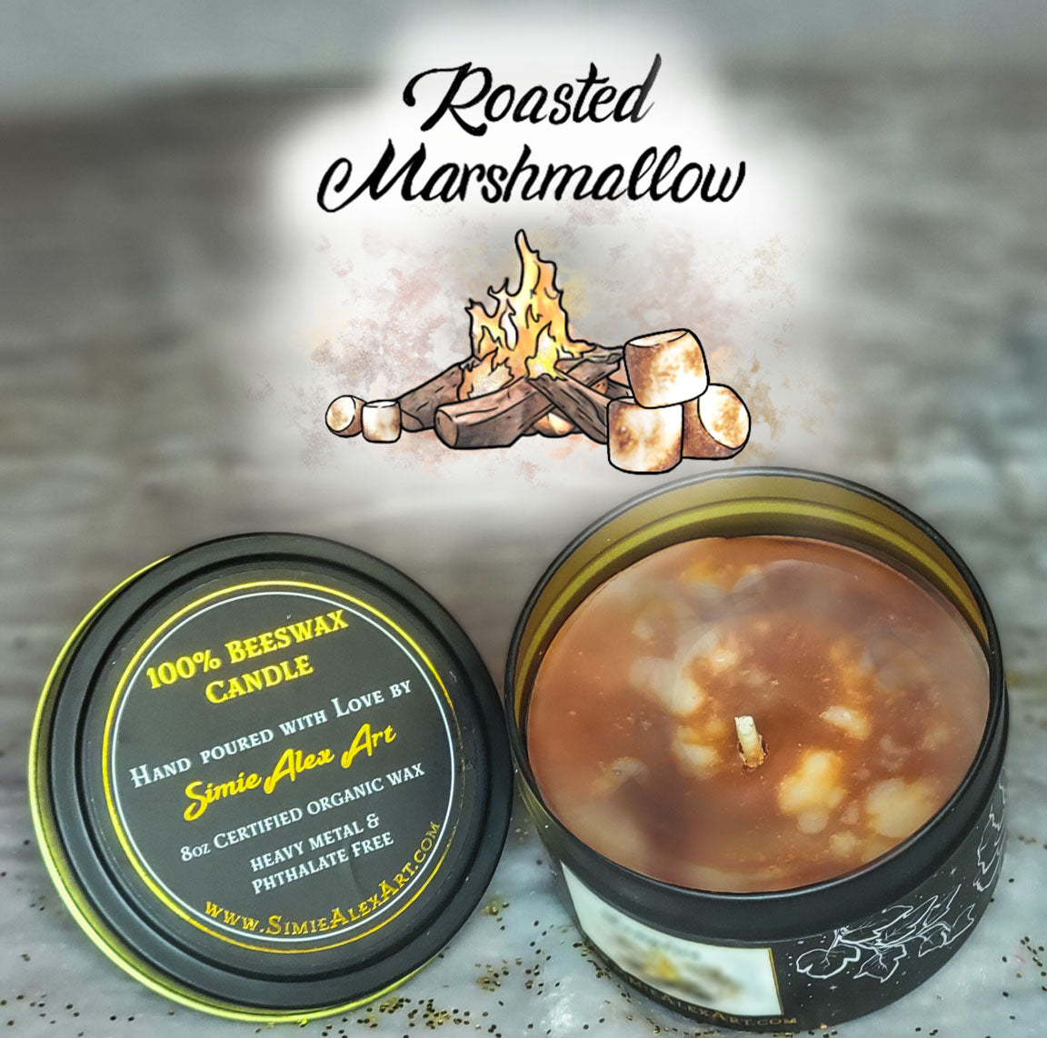 Roasted Marshmallow Beeswax Candle