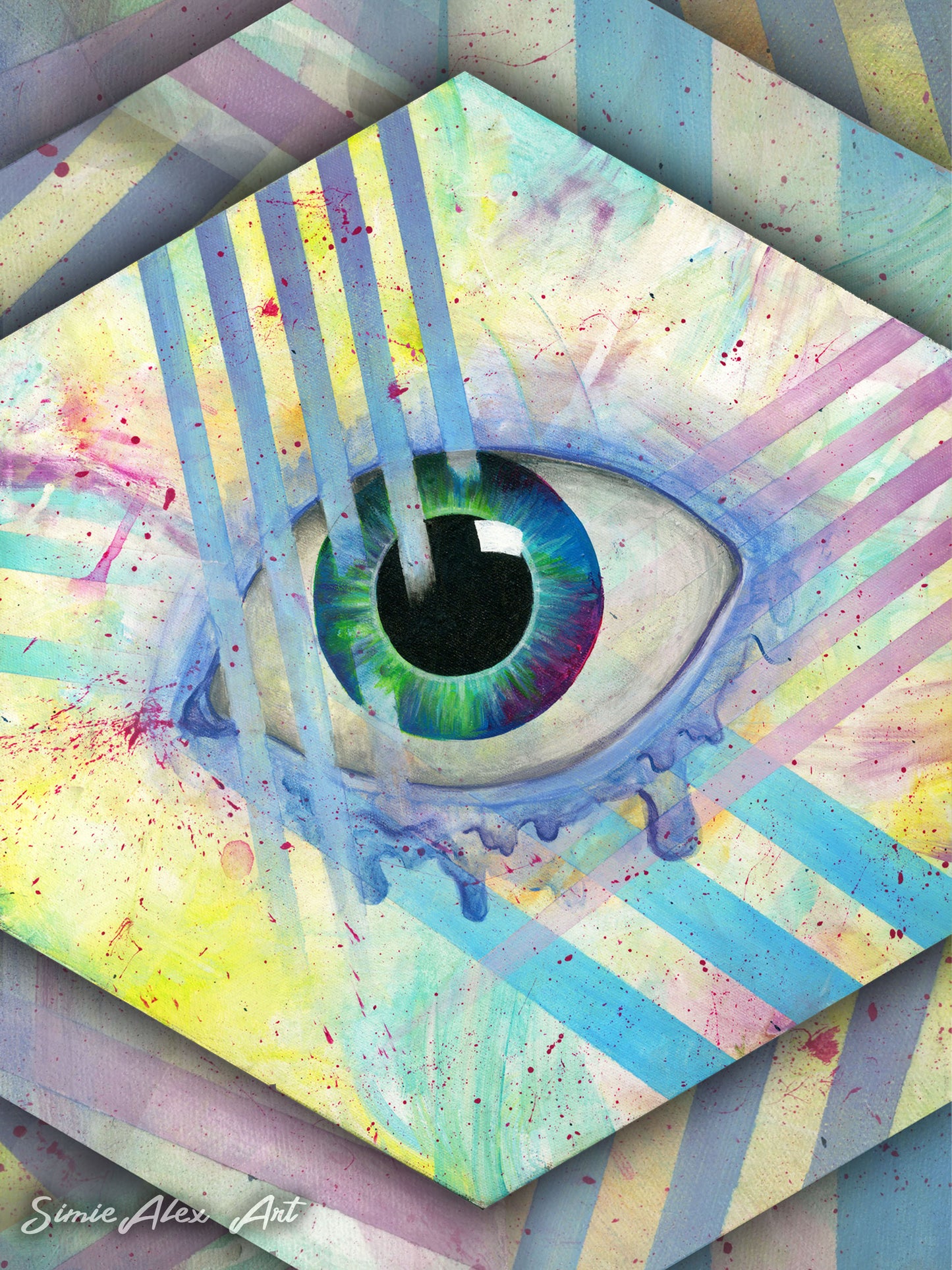 'Abstract Eye' Canvas Print 9" x 12"
