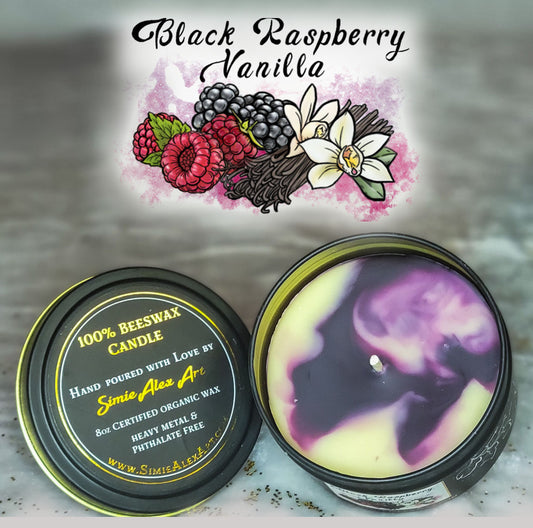 Black Raspberry Vanilla Beeswax Candle