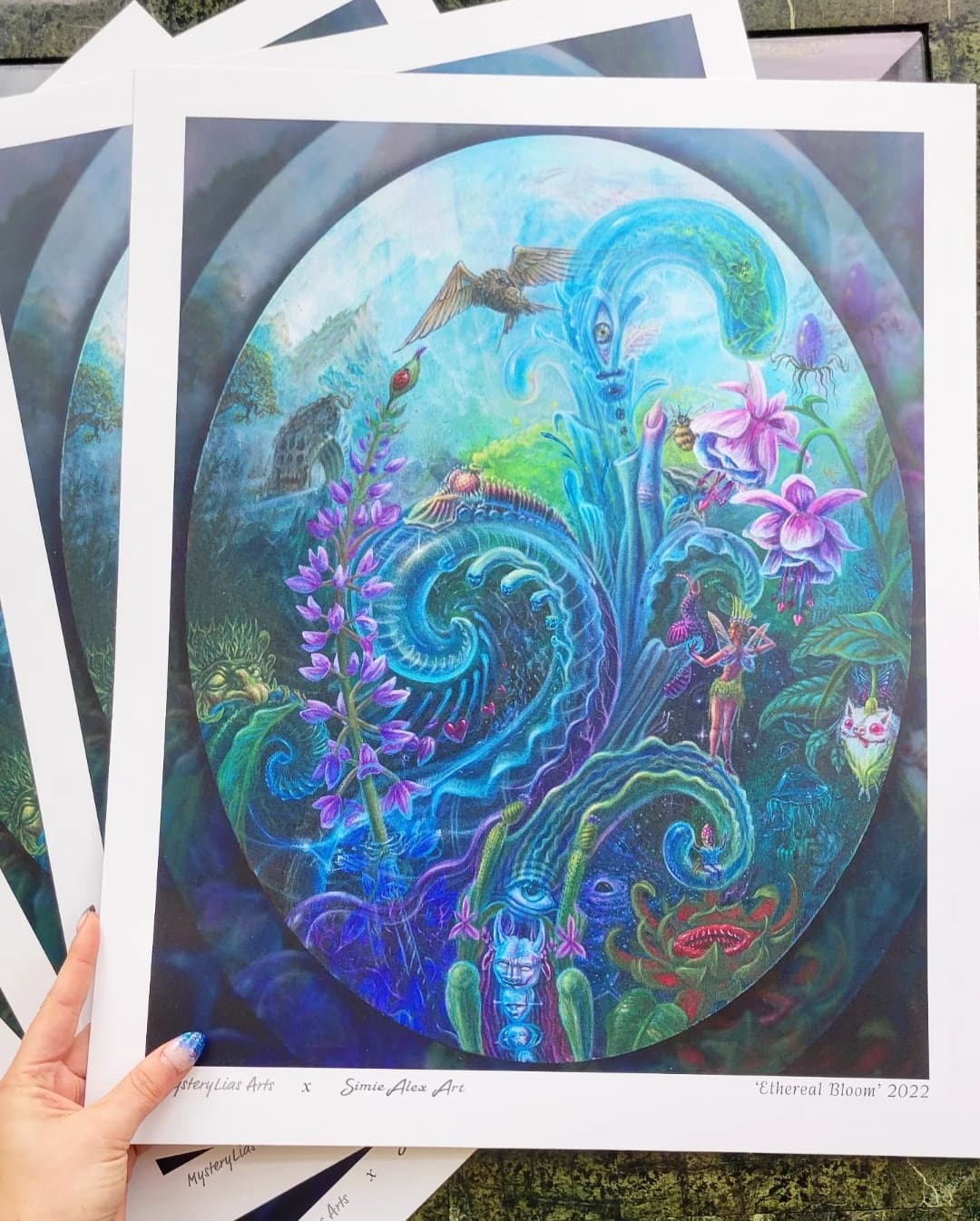 Limited Edition 'Ethereal Bloom' print- collab with Mysterylias Arts