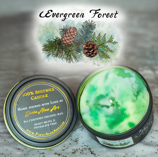 Evergreen Forest Beeswax Candle
