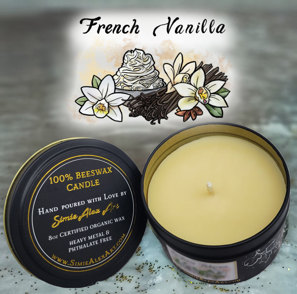 French Vanilla Beeswax Candle