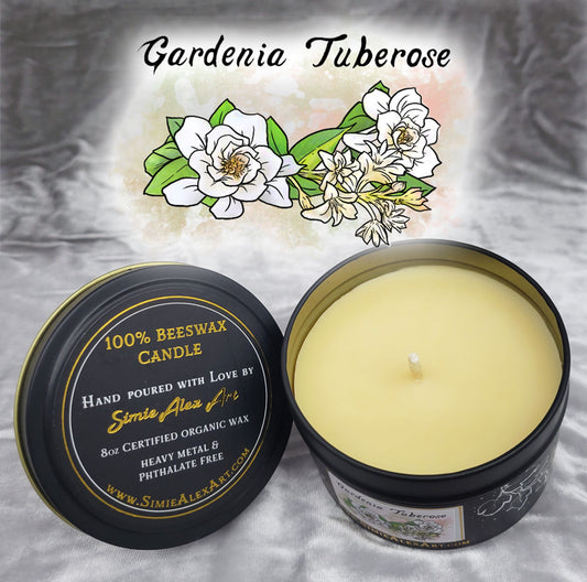 Gardenia Tuberose Beeswax Candle